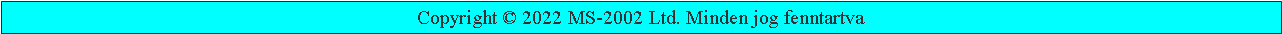 Szvegdoboz: Copyright  2022 MS-2002 Ltd. Minden jog fenntartva 
