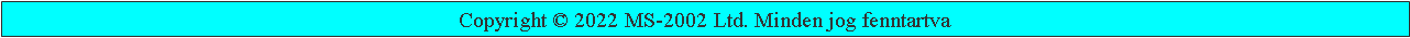 Szvegdoboz: Copyright  2022 MS-2002 Ltd. Minden jog fenntartva 